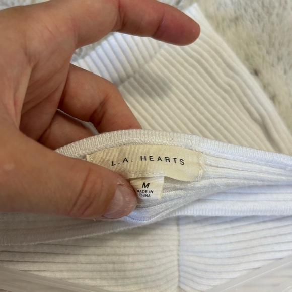 LA hearts white tube top size M - Picture 2 of 4
